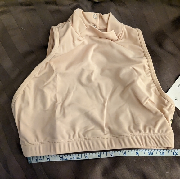 Mariia Womens True Bare "Mila" Triangle Back Dance Crop Top - Picture 3 of 5